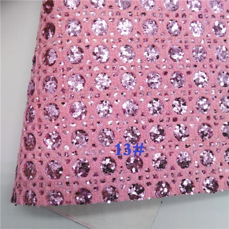 Glitterwishcome 30X134 см мини-рулон сетки блестящая ткань, Алмазные блестки кожа ткань листы, блеск винил для луков, GM445 - Цвет: 13