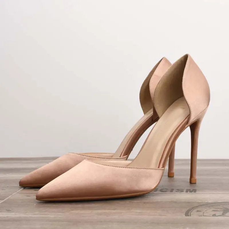 

WEIQIAONA Brand Design Vintage Flock Fashion Shoes Women Pionted Toe High Heel Ladies Shoes Dress shoes Party Shoes
