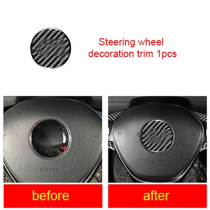

Steering Wheel Decoration Trim For Volkswagen Golf Carbon Fiber 1pc