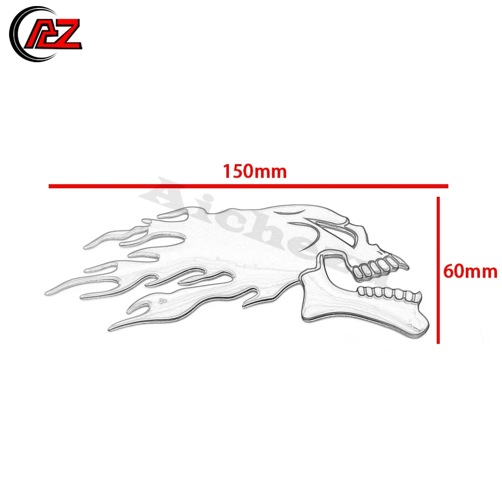 ACZ универсальные аксессуары для мотоциклов 3D стикер s шлем с черепом наклейки Наклейка топливный бак наклейка крутой череп украшение окна