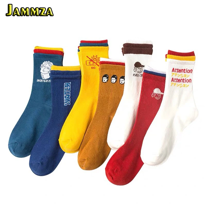

Women New Fashion Japan Socks Style Cute Cartoon Solid Cotton Casual Stripe Harajuku Funny Art Socks Creative Sporty Girl Gift