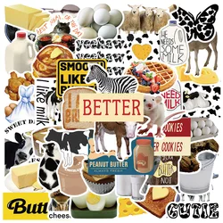 10/30/50PCS Farm cow animal butter doodle Stickers Phone Laptop Snowboard Luggage Fridge DIY Decal Kid Toy Cool Sticker
