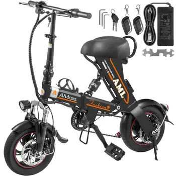 

12" 250W Folding Electric Bike Bicycle 36V 8AH Battery 22Mph Speed 22Miles Range