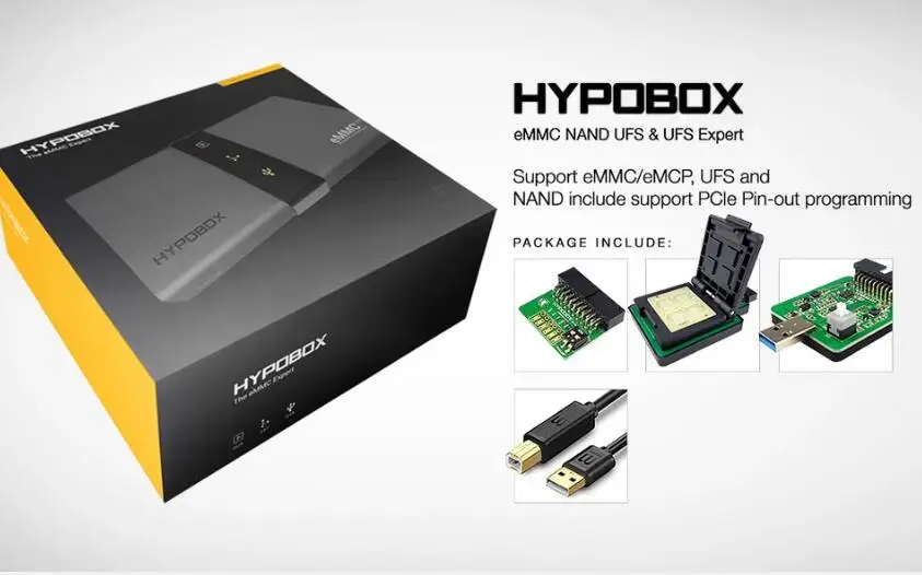 Коробка Hypobox Hypro для поддержки eMMC/eMCP UFS и NAND включает в себя поддержку
