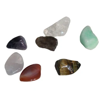 

7pcs Practical Natural Crystal Chakra Palm Energy Stone Multi-functional Convenient SPA Healing Hot Massage Stones