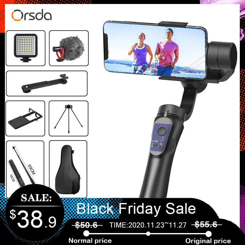 Orsda Stabilizer Gimbal 3-Axis Smartphone Action