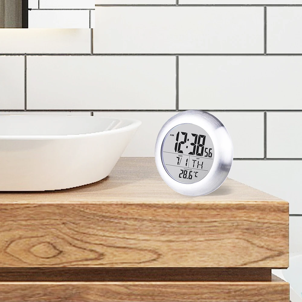 Цифровые настенные часы с большим дисплеем бесшумные настольные на полке