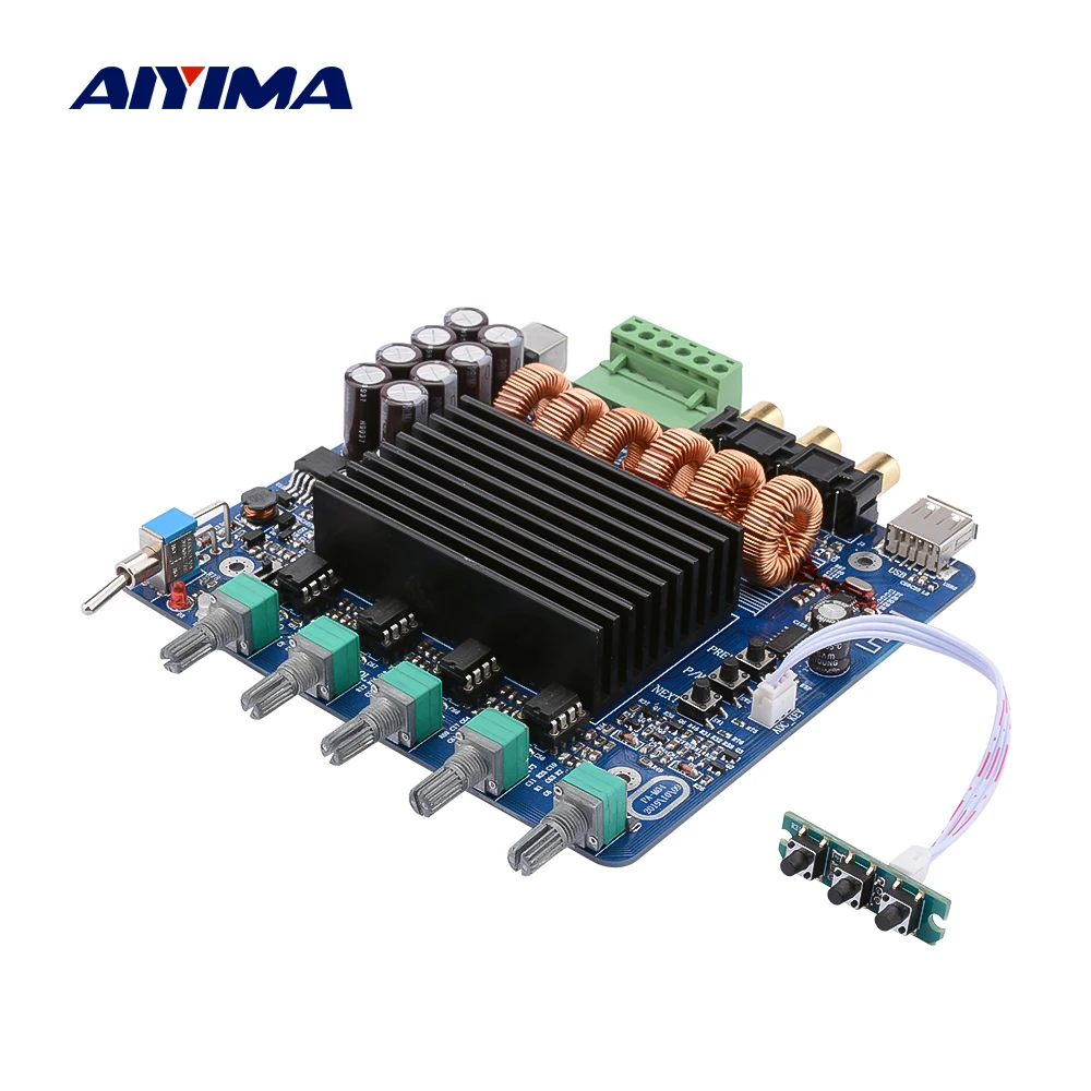 Усилитель AIYIMA 2 1 сабвуфер TDA7498E Hi Fi усилитель мощности аудиоплата 160Wx2 + 220 Вт DIY BTL
