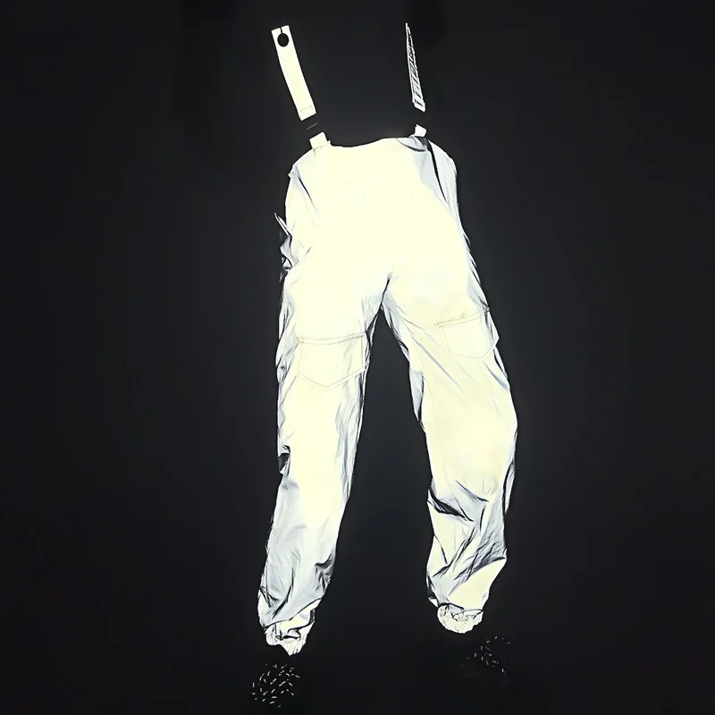 Женские брюки, модные, для девушек, светоотражающие, брюки-карго, вечерние, клубный костюм, для сцены, женские брюки