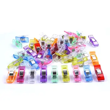 

Hot sale 50pcs Mixed Plastic Needle Clips Holder For DIY Patchwork Fabric Craft Sewing Knitting Clips DIY Sewing Accessories