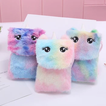 

Instagram Bag Super Mobile Phone Bag Slant Straddle Unicorn Bag One Shoulder Slant Straddle Horn Ear Plush Bag