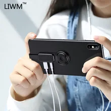 LIWM двойной адаптер и кольцо держатель 3,5 аудио и зарядное устройство Настройка держатель телефона быстрое зарядное Освещение для iPhone X 7 8 адаптер IOS OTG