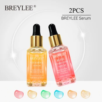 

BREYLEE Vitamin C Serum 2pcs Whitening Brighten Lifting Firming Fade Dark Spots Moisturizing Anti-Aging Wrinkle Face Skin Care