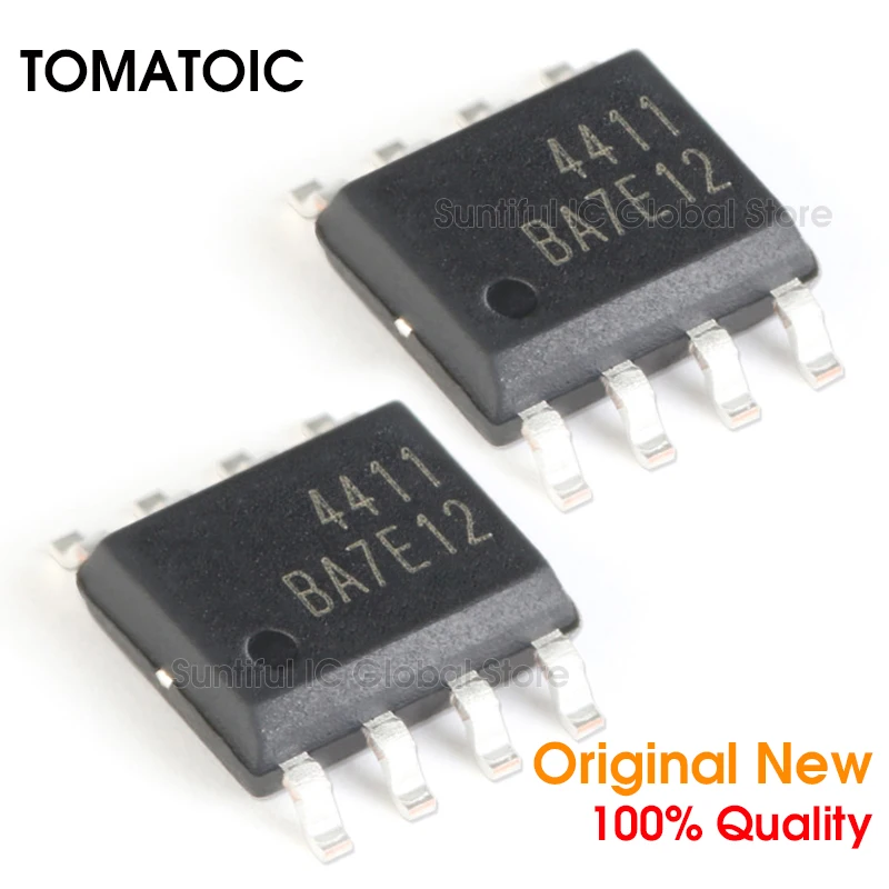 10 шт. AO4411 SOP8 4411 SOP-8 P-Channel SMD MOSFET -30V / -8A | Электроника