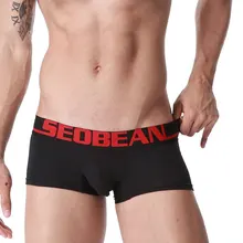 seobean мужские боксеры нижнее белье мужские хлопковые трусы боксеры с низкой талией 6 цветов