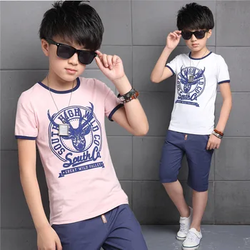 

Boys Clothes Kids Clothes Cotton T-shirt+Shorts 2 Piece Set Fashionable 6-12 Years Old Clothing Toddler Boy Clothes Children