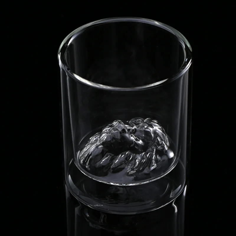 201-300 мл утолщенная термостойкая стеклянная чашка кружки креативная Изолированная двухслойная чашка для кофе, молока голова льва Коктейльная чашка AQ288
