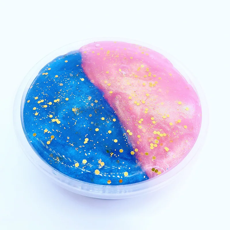 Стиль Звездное небо пушистый слизь Goo DIY воздушная мягкая глина Полимерная пена градиентный кристалл глина слизь игрушки набор для антистрессовых детей