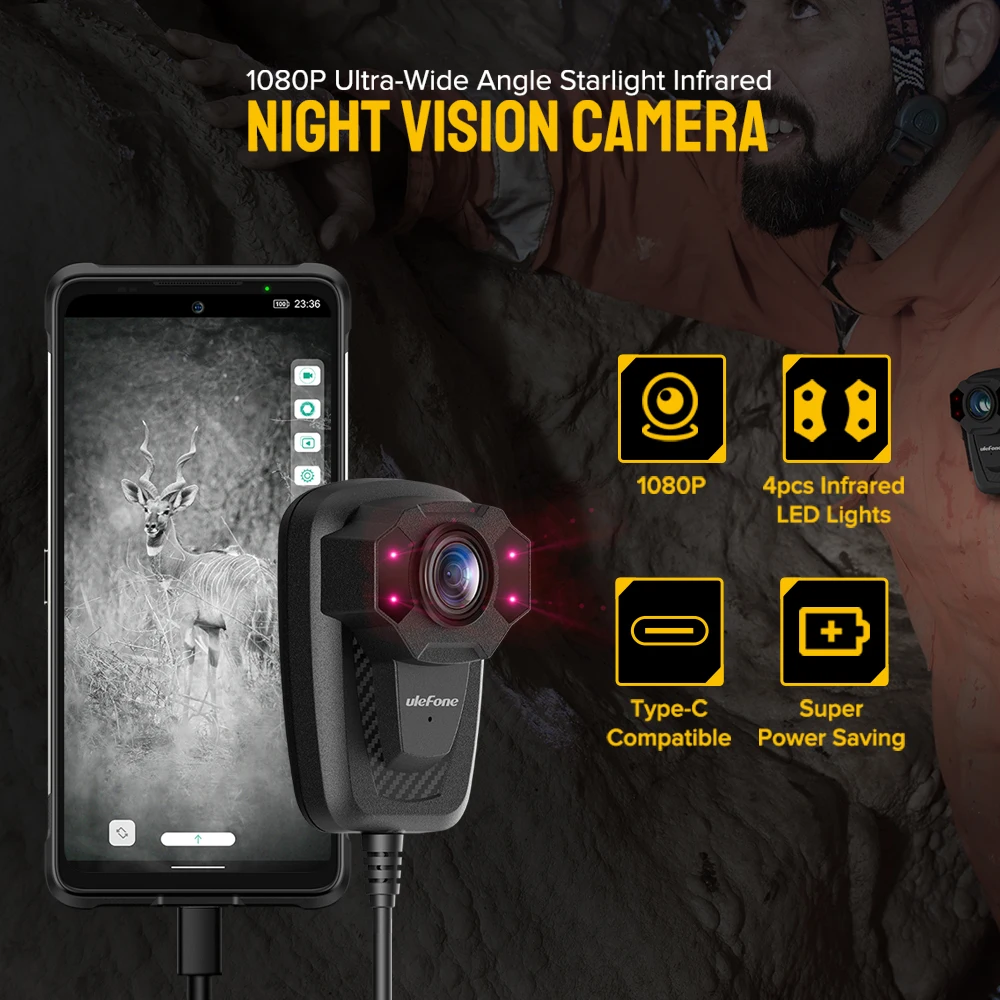 Ulefone Night Vision Camera 1080P UltraWide Angle Starlight Infrared