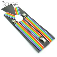 Мода Радуга классический пояс для подтяжек набор для мужчин Регулируемый унисекс рубашка набор