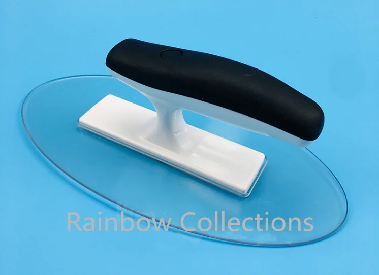 High quality 23*18cm Transparent Plastic blade plaster trowel construction concrete spatula tool for Art painting 2