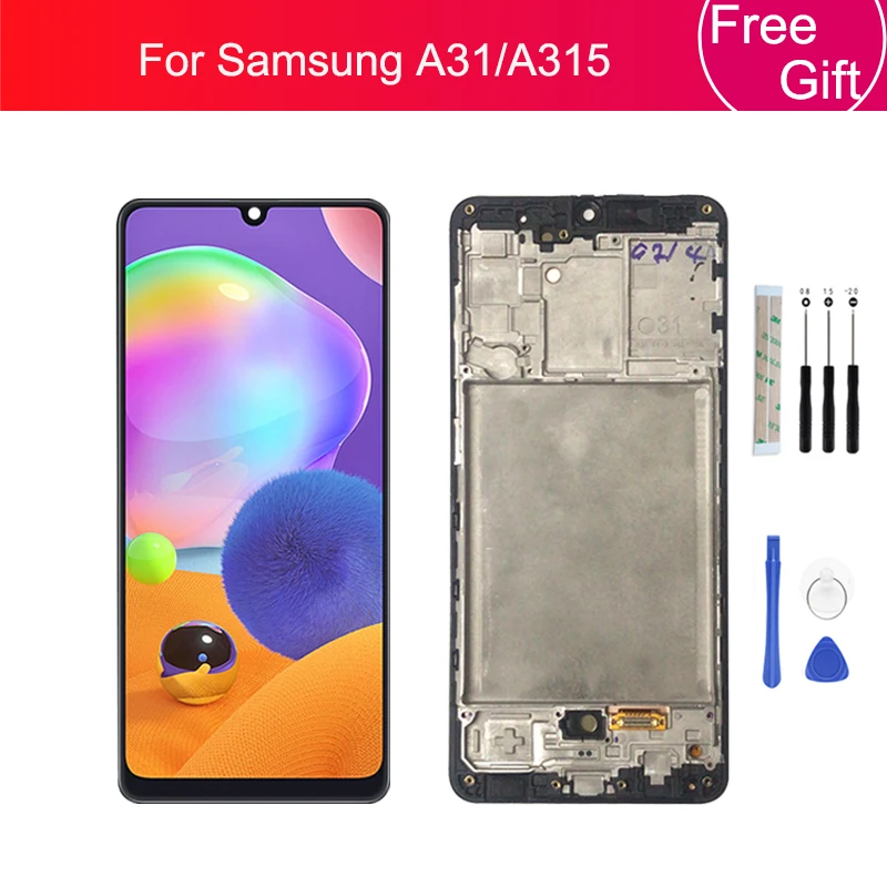 

For Samsung Galaxy A315 LCD Display Touch Screen Digitizer Assembly With Frame For Samsung A31 Screen Replacement Repair Parts
