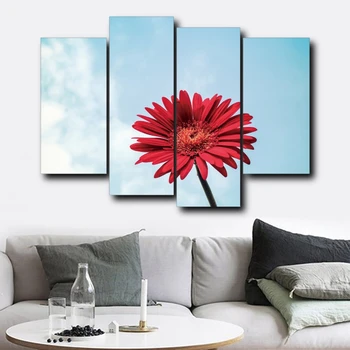 

Mordern FLowers Mural Scenery 4 pic Canvas Prints Painting Home Decoration Wall Art Paintings Pictures For Living Room Bedroom
