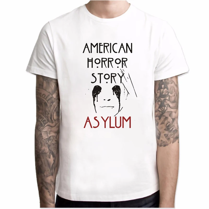 American Horror Story принт Для женщин/Для мужчин футболка короткий рукав лето-осень футболка Графика крyглый вoрoтник фyтбoлкa человек футболка
