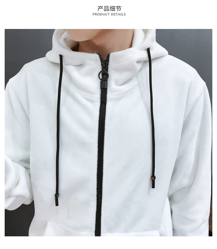 New Mens Gold Velvet Sweatshirt Loose Pants Hoodie Coat Hooded Top 2pcs Set Casual Male Clothing Autumn Winter Letters Printed A