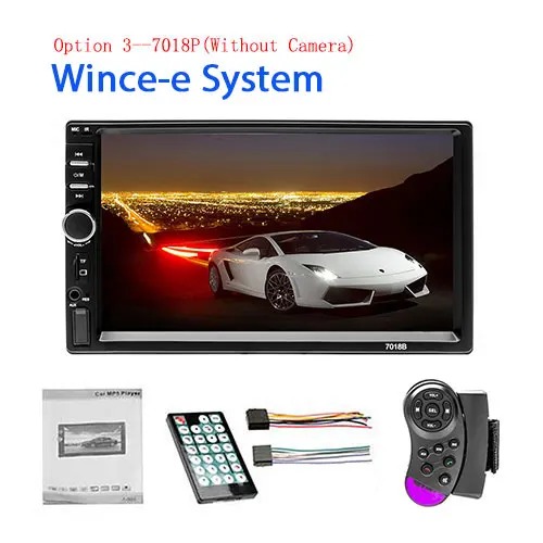 Camecho 2 din автомагнитола Bluetooth Авторадио Mirrorlink " HD MP5 мультимедийный плеер сенсорный экран FM стерео радио с задней камерой - Цвет: With Control