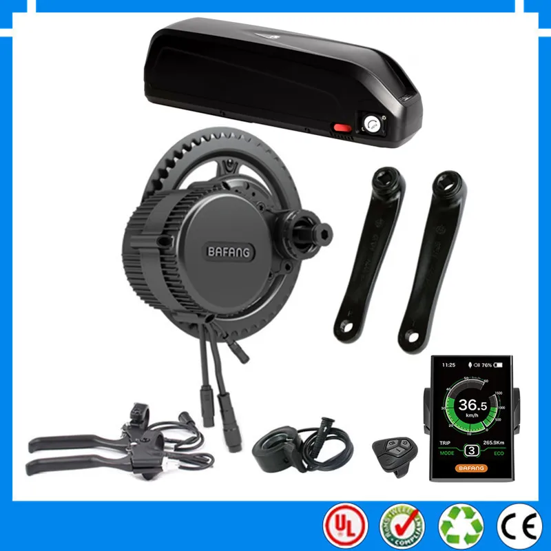 Perfect EU No tax bafang BBS02B 36v 500w mid central crank motor electric bicycle conversion kit with 36v 17.4ah 19.2ah lithium battery 0