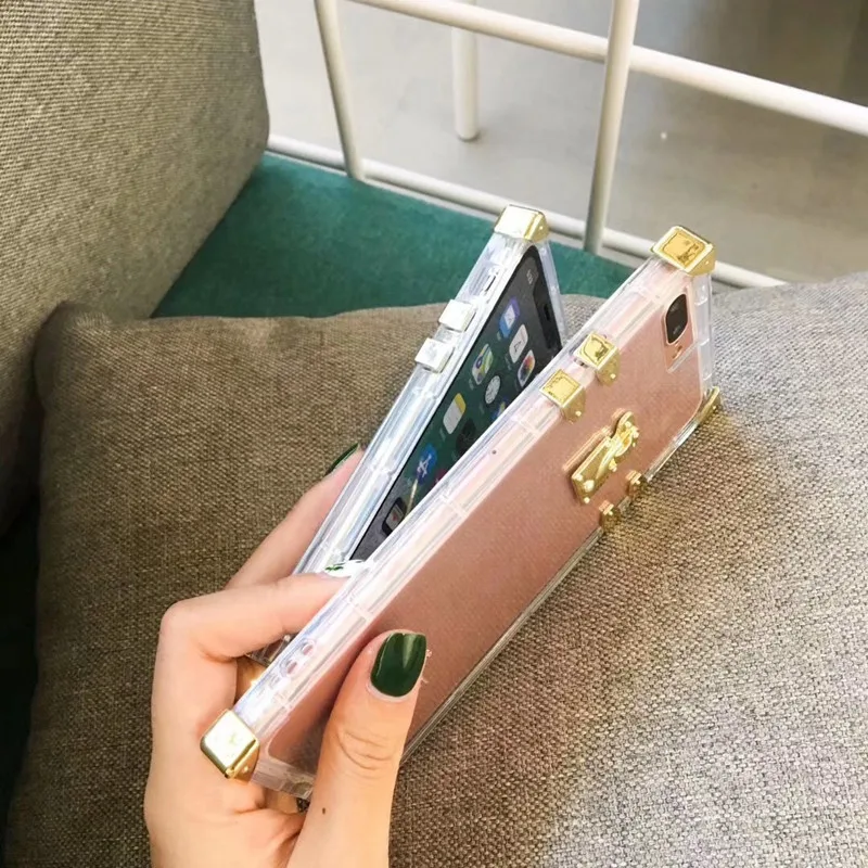 Роскошный прозрачный чехол для iPhone X XS Max XR квадратный женский TPU телефон чехол для iPhone 6 6s 7 8 Plus прозрачный чехол
