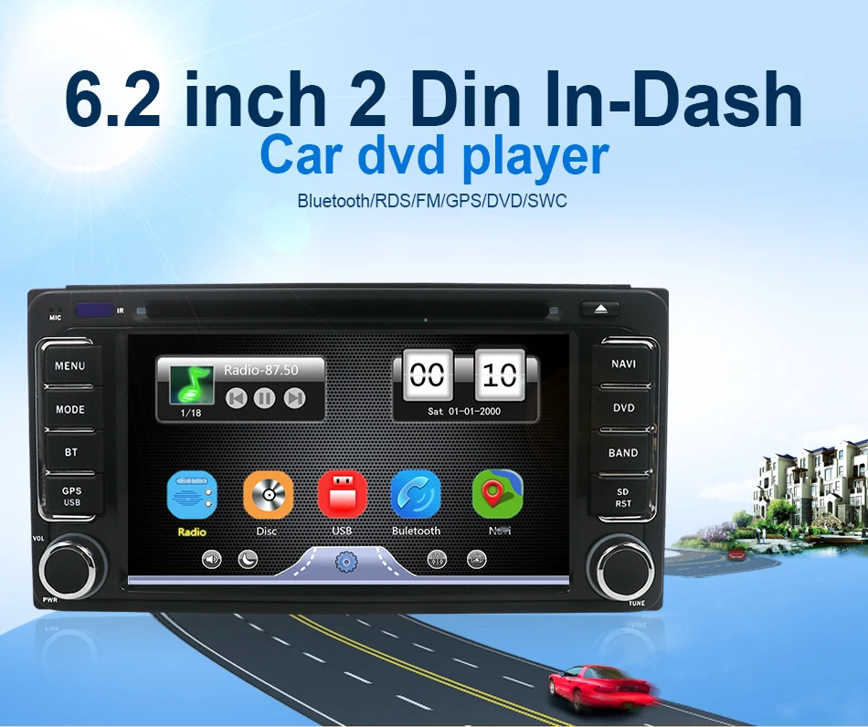 Cheap Bosion 2din Car DVD GPS for Toyota Hilux yaris VIOS Camry Corolla Prado RAV4 Prado 2003 2004 2005 2006 2007 2008 Reverse camera 5