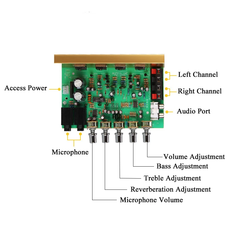 OK688 Reverberation Amplifier Board 2.0 Channel 100W*2 High Power Audio Amplifiers Board Dual AC18-24V For Home Speaker DIY Amp OK688 Reverberation Amplifier Board 2.0 Channel 100W*2 High Power Audio Amplifiers Board Dual AC18-24V For Home Speaker DIY Amp