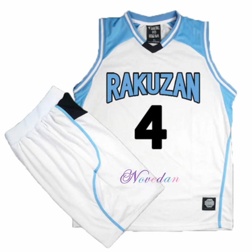 

3D Anime Kuroko no Basket Basuke Cosplay Rakuzan School Uniform Akashi Seijuro Basketball Jersey Sportswear T-shirt Costume Set