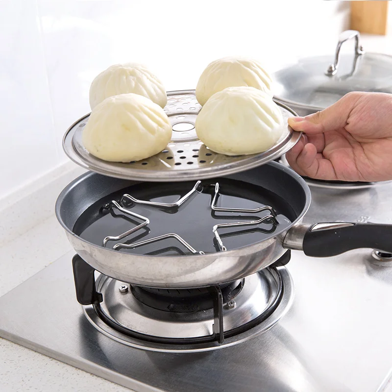 PROD 1005002684022898 Stainless steel steam rack pentagon home
insulation drain steaming rack kitchen shelf bracket steamer