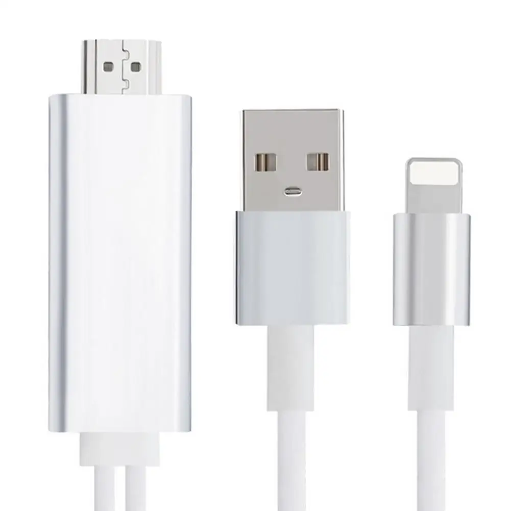 2 дюйма 1 8 Pin 2 м для IPhone к HDMI HD линии HDMI+ USB кабель HDTV AV кабель адаптер для IPhone 6 6S 5S 5
