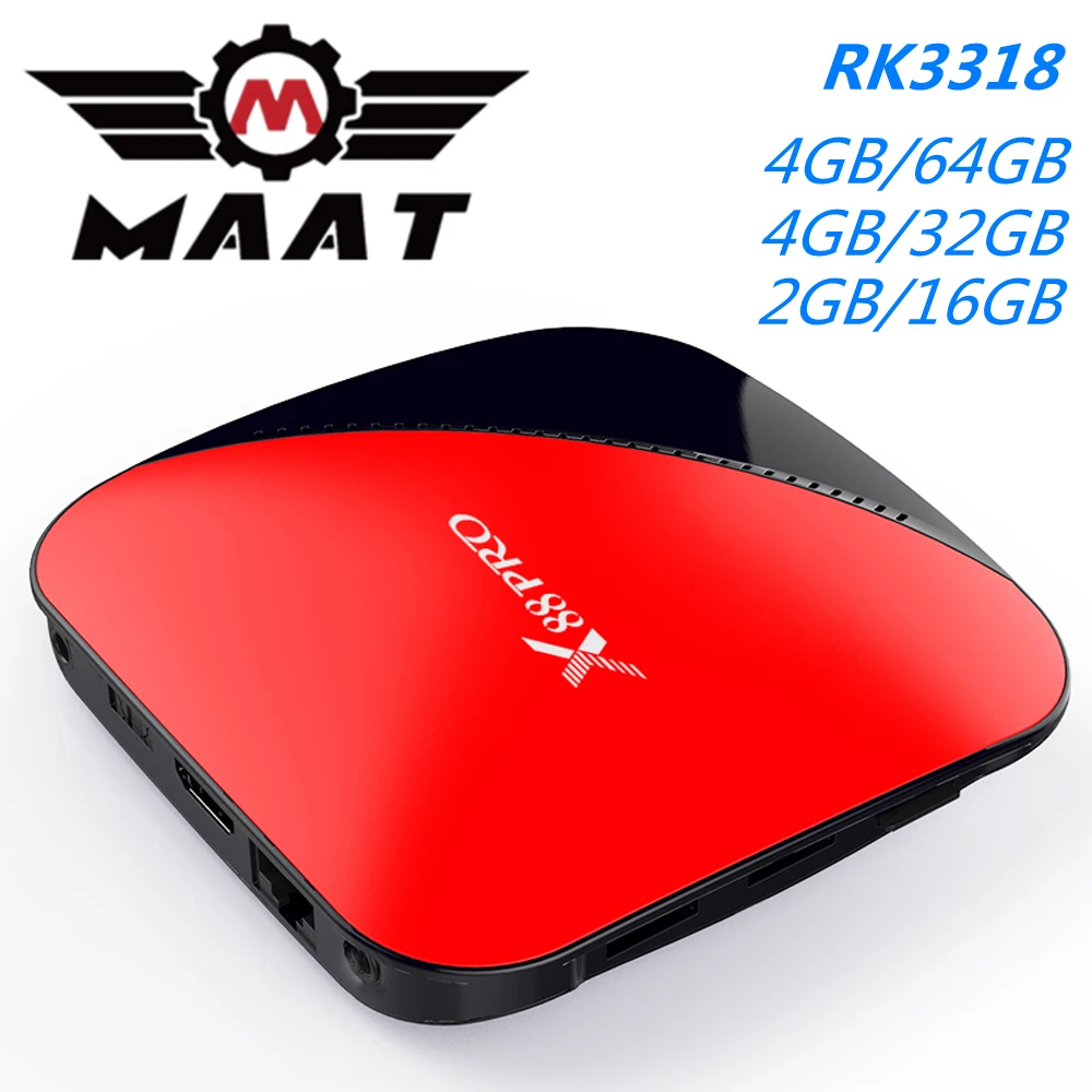 ТВ-приставка X88 Pro Android 9,0 4 Гб ОЗУ 64 Гб ПЗУ четырехъядерный телеприставка Rockchip RK3318 2,4 г/5 ГГц Wifi Youtube 4K видео медиаплеер