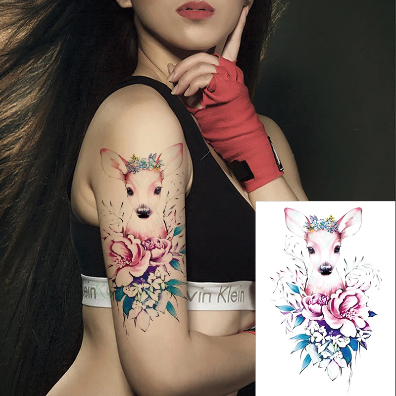 Водостойкая временная татуировка наклейка большого размера японская Манга Аниме культура тату наклейка s флэш-тату поддельные татуировки для девушек и женщин