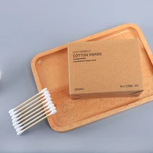 1000 шт деревянные ватные палочки косметика Перманентный макияж медицинские палочки ювелирные изделия для ушей Чистые Палочки для чистки носа