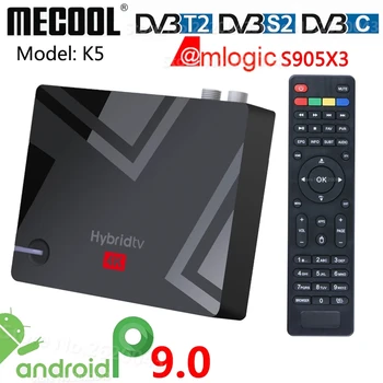 

New MECOOL K5 Smart Tv Box Android 9.0 Amlogic S905X3 2.4G 5G WIFI LAN 10/100M Bluetooth 4.1 2GB 16GB DVB S2/T2/ Set Top BOX