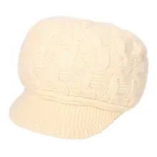 Женская Зимняя Вязаная Шапка-бини с козырьком, мягкий плюшевый лыжный берет, шапка 517D