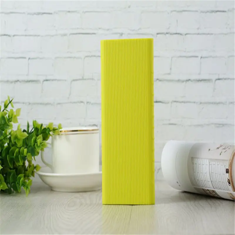 Silicone Protector Case Cover For Xiao mi Power Bank 2 10000 mAh Dual USB Port Skin Shell Sleeve For Power bank Model PLM09ZM