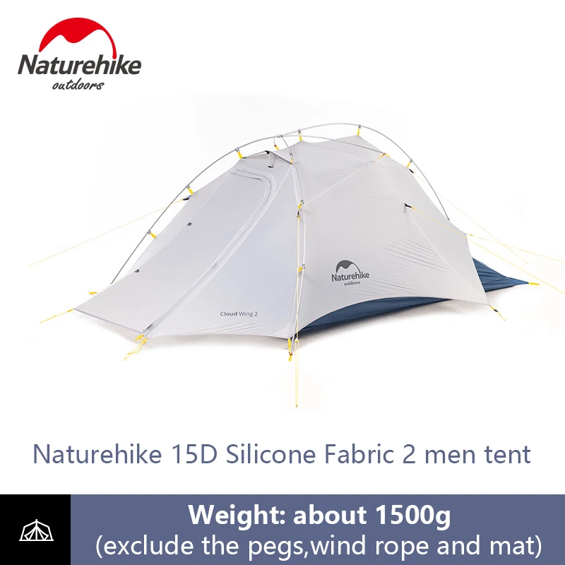 Naturehike 2 Men Camping Waterproof Dome Tent Ultralight 4 Season Outdoor Tent 