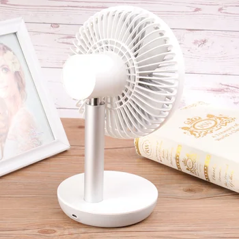 

1Pc USB Desk Fan Desktop Quiet Fan for Dormitories Home Office Fan Mini Fan (White)