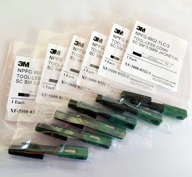 

Good Quality 50PCS 3M SC/APC 8802-TLC/3 Fiber Optic Fast Connector SM Pre-embedded optic fiber quick connector