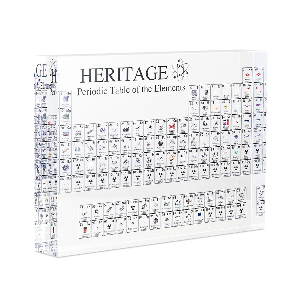 Elements Acrylic Periodic Table Display Kids Teaching School Day Birthday Gifts Chemical Element Display Card Home Decor XOA88