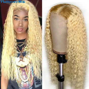 

4x4 Lace Closure Wig Water Wave 613 Blonde Lace Front Wigs Lace Wigs Blonde Brazilian Human Hair Wigs 150% Density Remy Hair