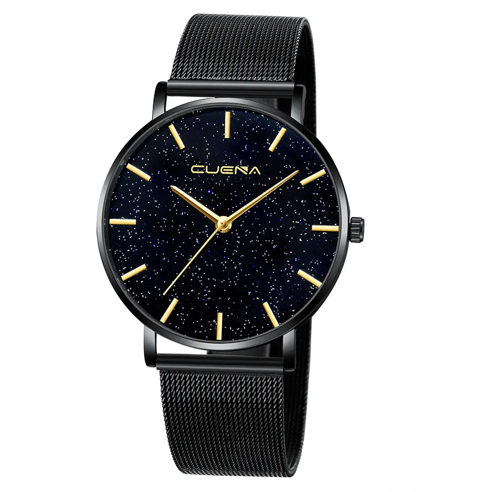Montre femme романтик повседневные женские часы Звездное небо из нержавеющей стали аналоговые кварцевые наручные часы женские часы простое платье Gfit/N8