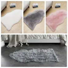 Мягкий теплый ворсистый, Пушистый Ковер Из искусственной шерсти прямоугольной формы для спальни, гостиной, Противоскользящий коврик для пола, Рождественский подарок